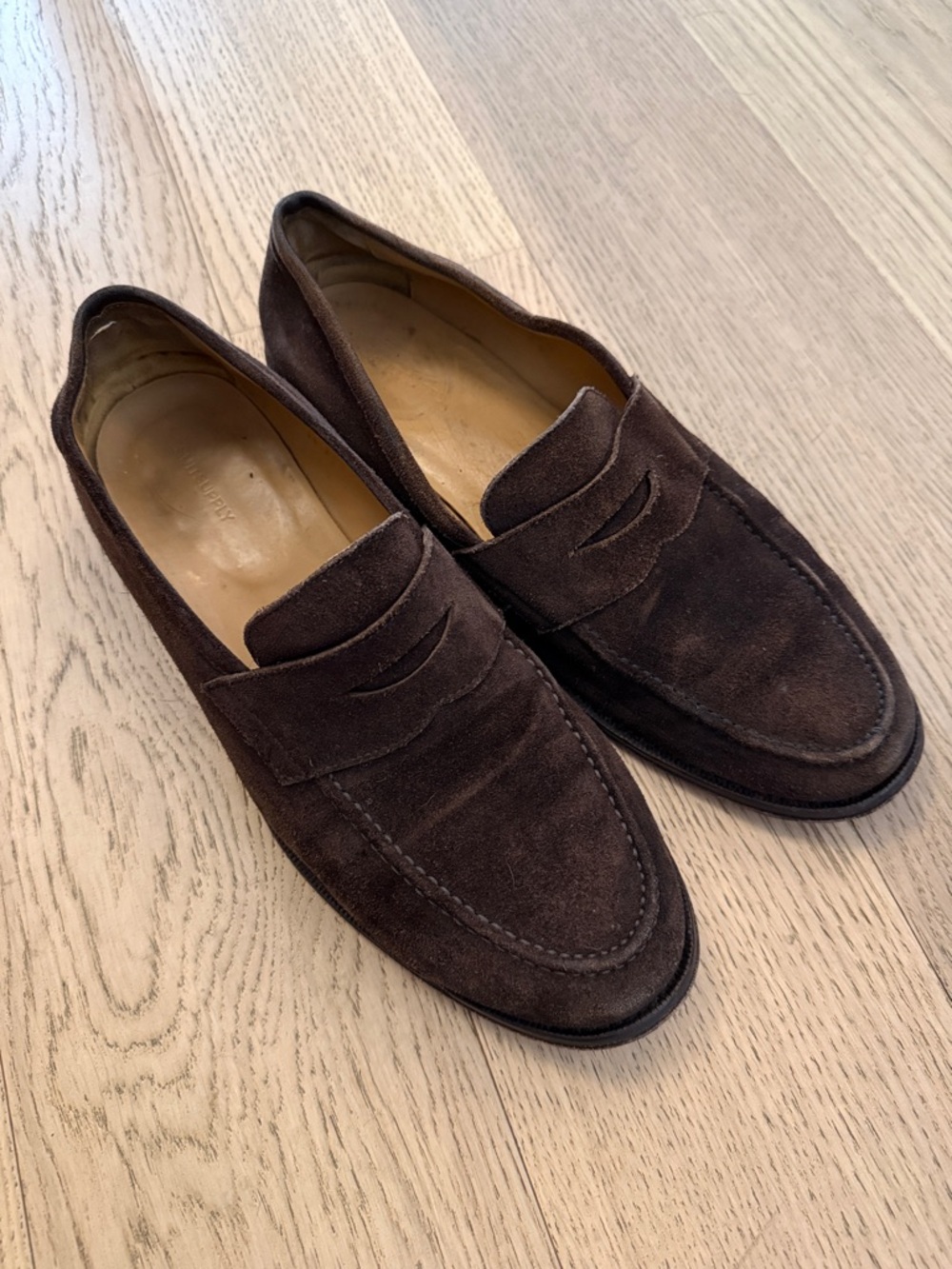 Suitsupply Dark Brown Suede Penny Loafers